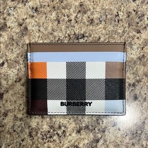 Burberry Checkered Card Holder